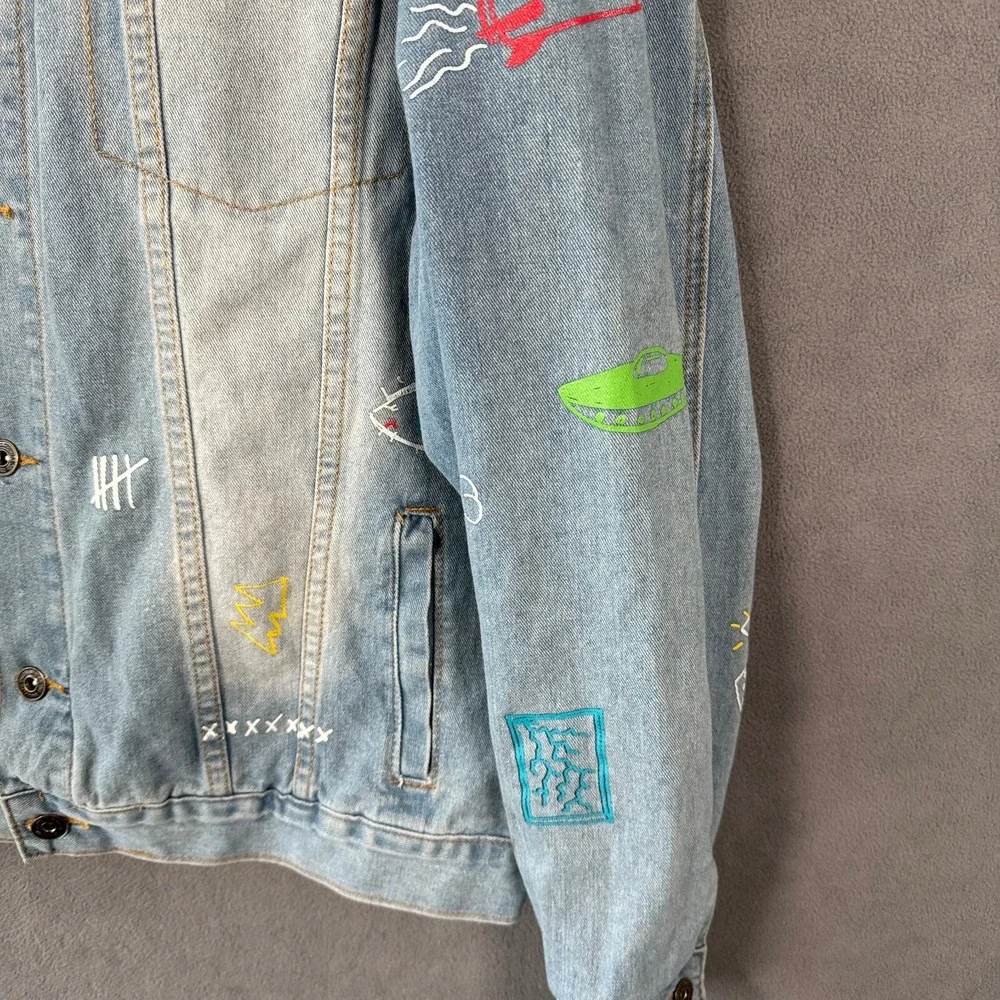 Brooklyn Cloth Mens Denim Jacket XL Blue Jean Trucker Savage - Picture 5 of 16